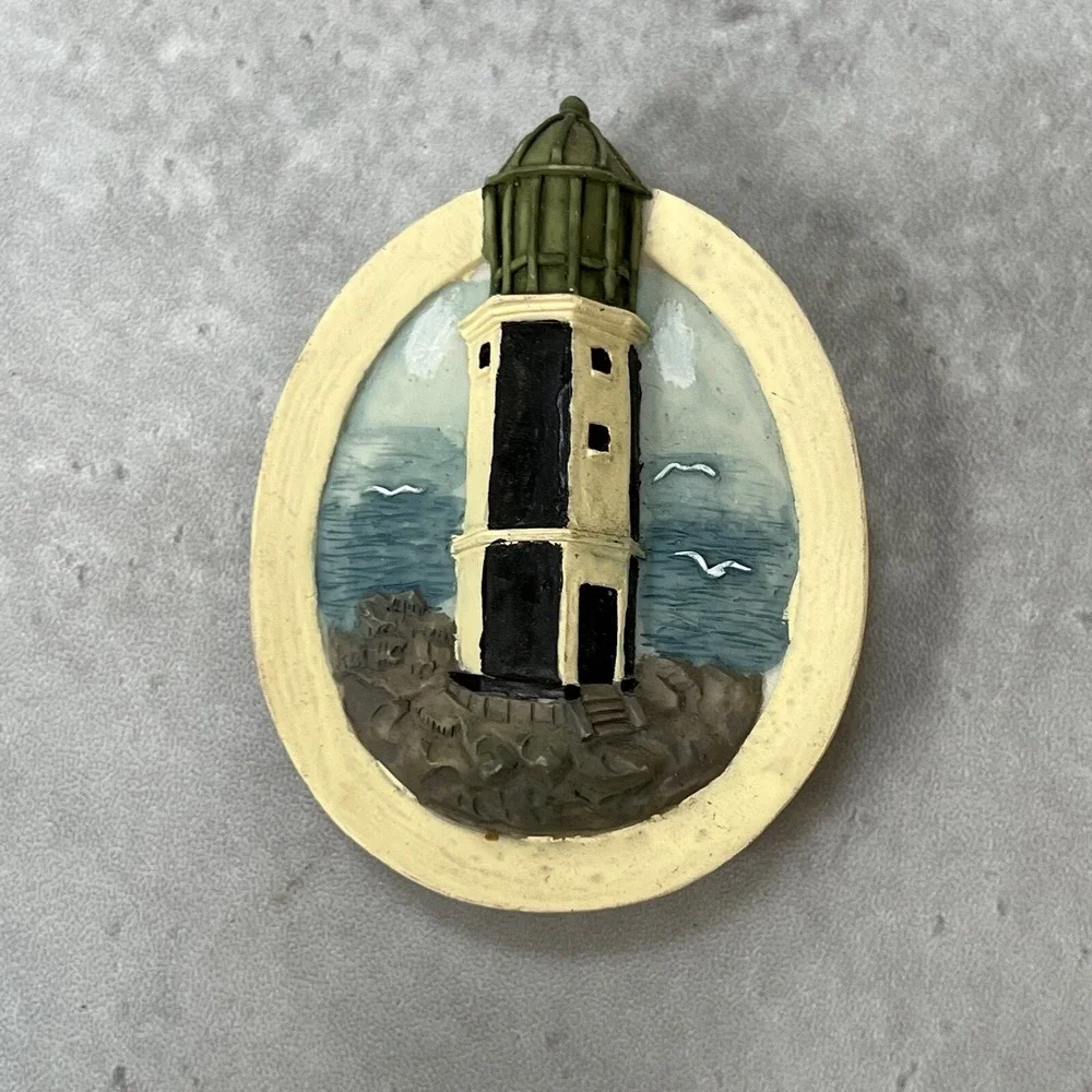 Vintage Style Lighthouse 3D Resin Refrigerator Magnet Nautical Coastal Decor